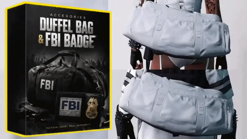 duffel bag & FBI badge